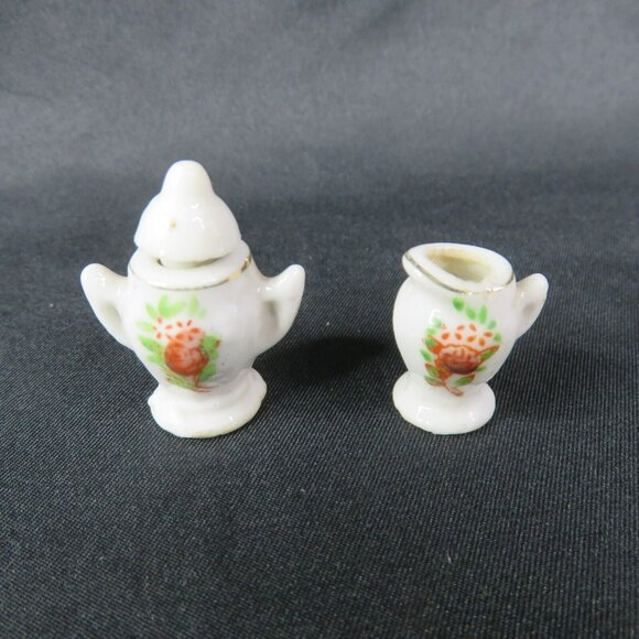 Vintage Dollhouse Tea Set Teapot Sugar Creamer Cups Tray 8 Pieces Occupied Japan - Picture 4 of 8
